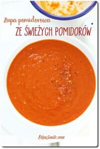 Zupa pomidorowa ze świeżych pomidorów